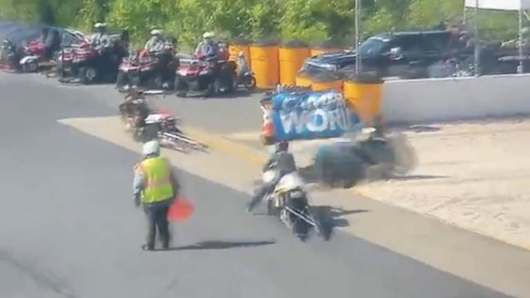Why NHRA Funny Car driver J.R. Todd is calling for parachutes on Pro Stock Bikes